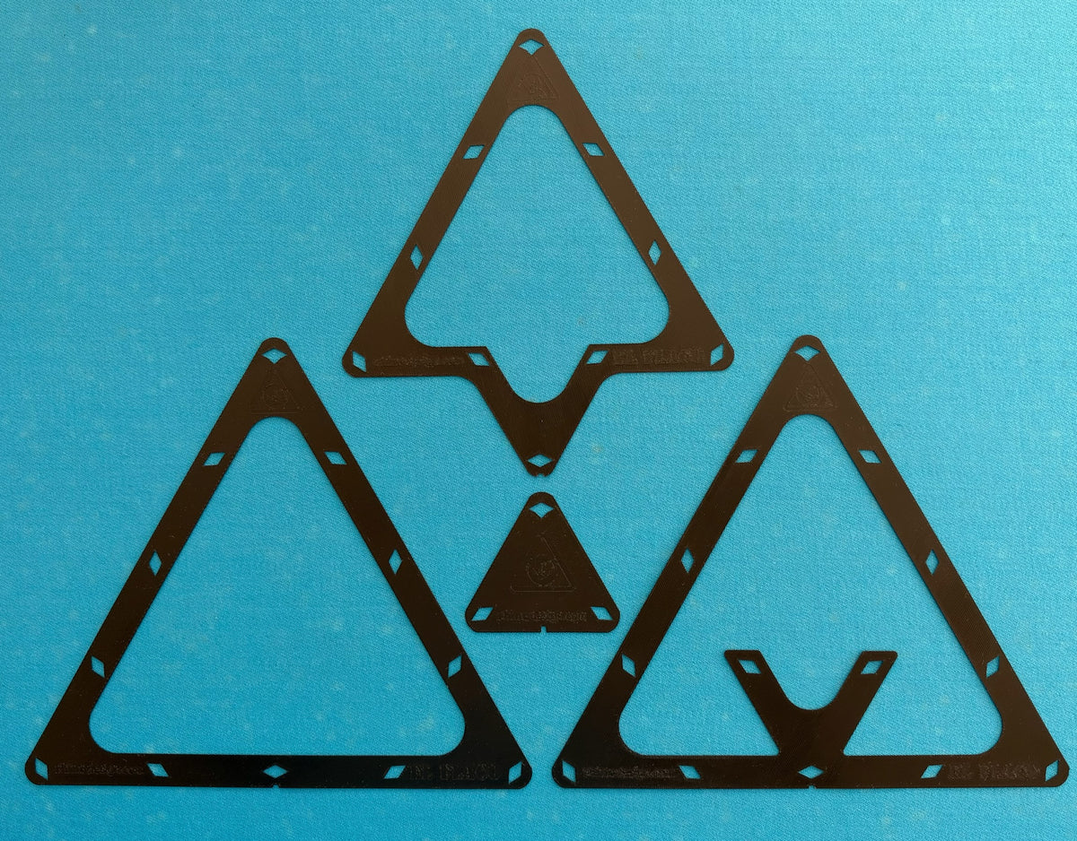 El Flaco Pool Rack Templates – 8-Ball, 9-Ball, 10-Ball & 3-Ball | 3-Pack