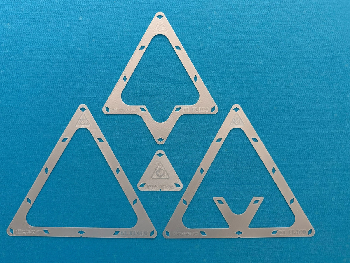 El Flaco Pool Rack Templates – 8-Ball, 9-Ball, 10-Ball & 3-Ball | 3-Pack