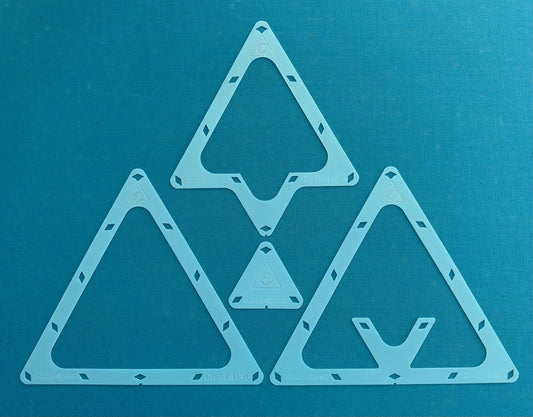 El Flaco Pool Rack Templates – 8-Ball, 9-Ball, 10-Ball & 3-Ball | 3-Pack
