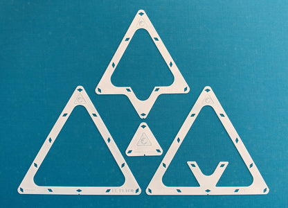 El Flaco Pool Rack Templates – 8-Ball, 9-Ball, 10-Ball & 3-Ball | 3-Pack