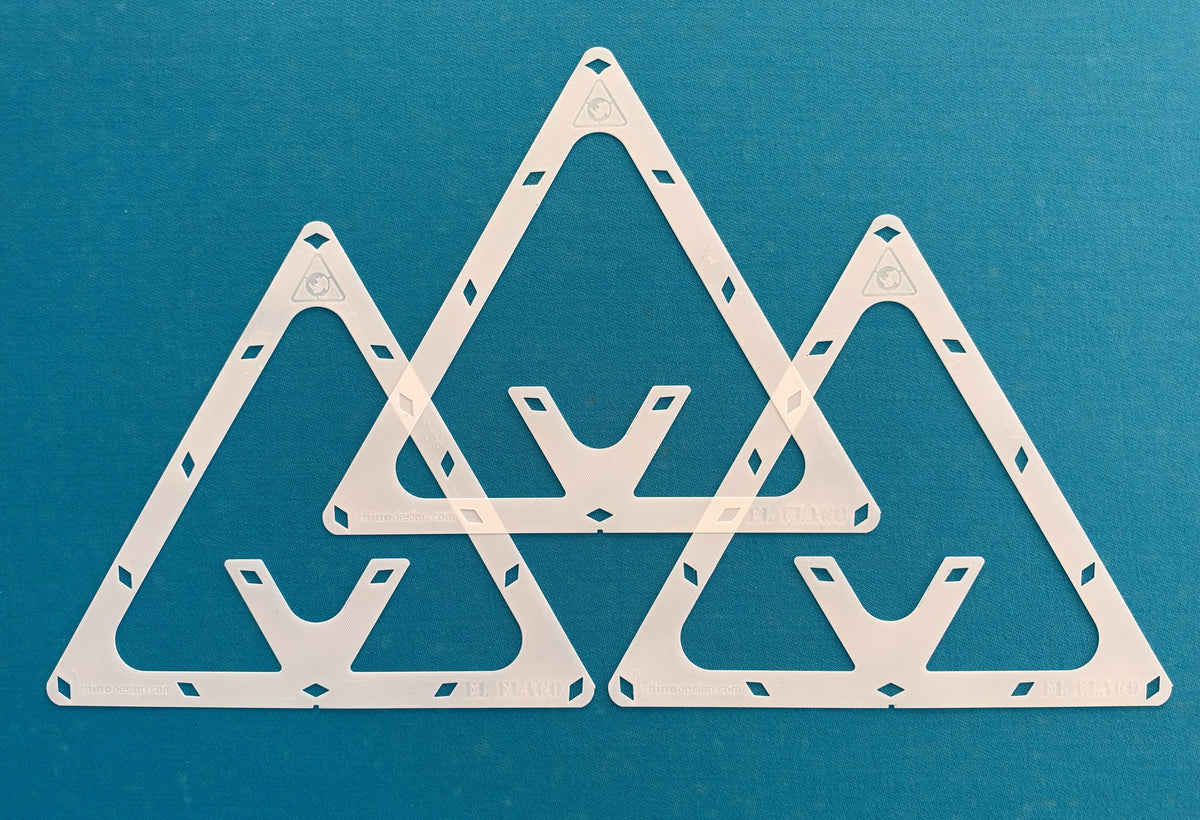 El Flaco Pool Rack Templates – 8-Ball, 9-Ball, 10-Ball & 3-Ball | 3-Pack